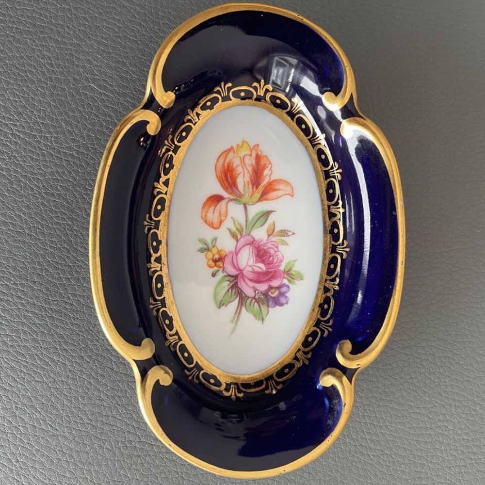 Vintage Porcelain ECHT KOBALT trinket dish